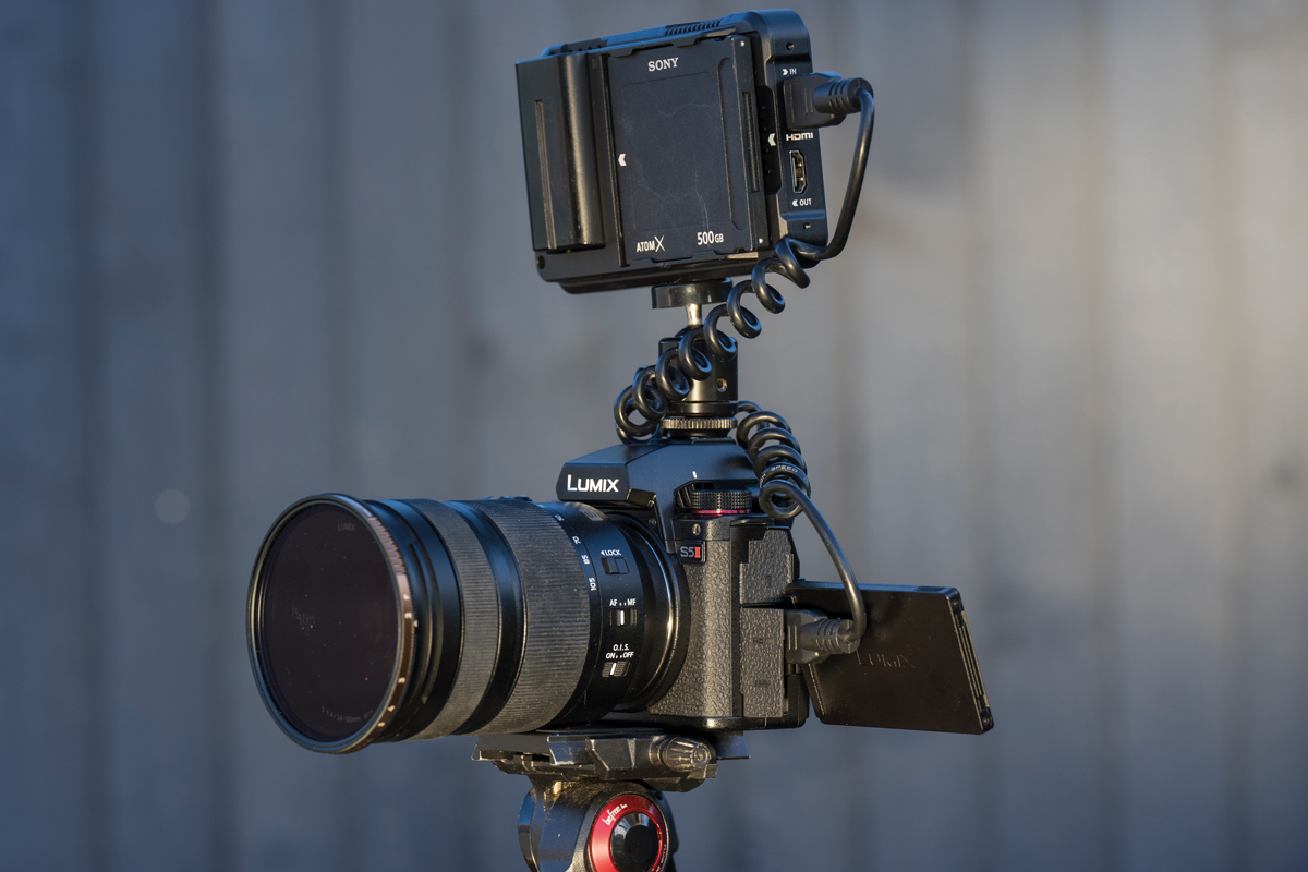 Ready for action: Add a variable ND and an Atomos monitor/recorder and the S5 II is a formidable filmmaking tool