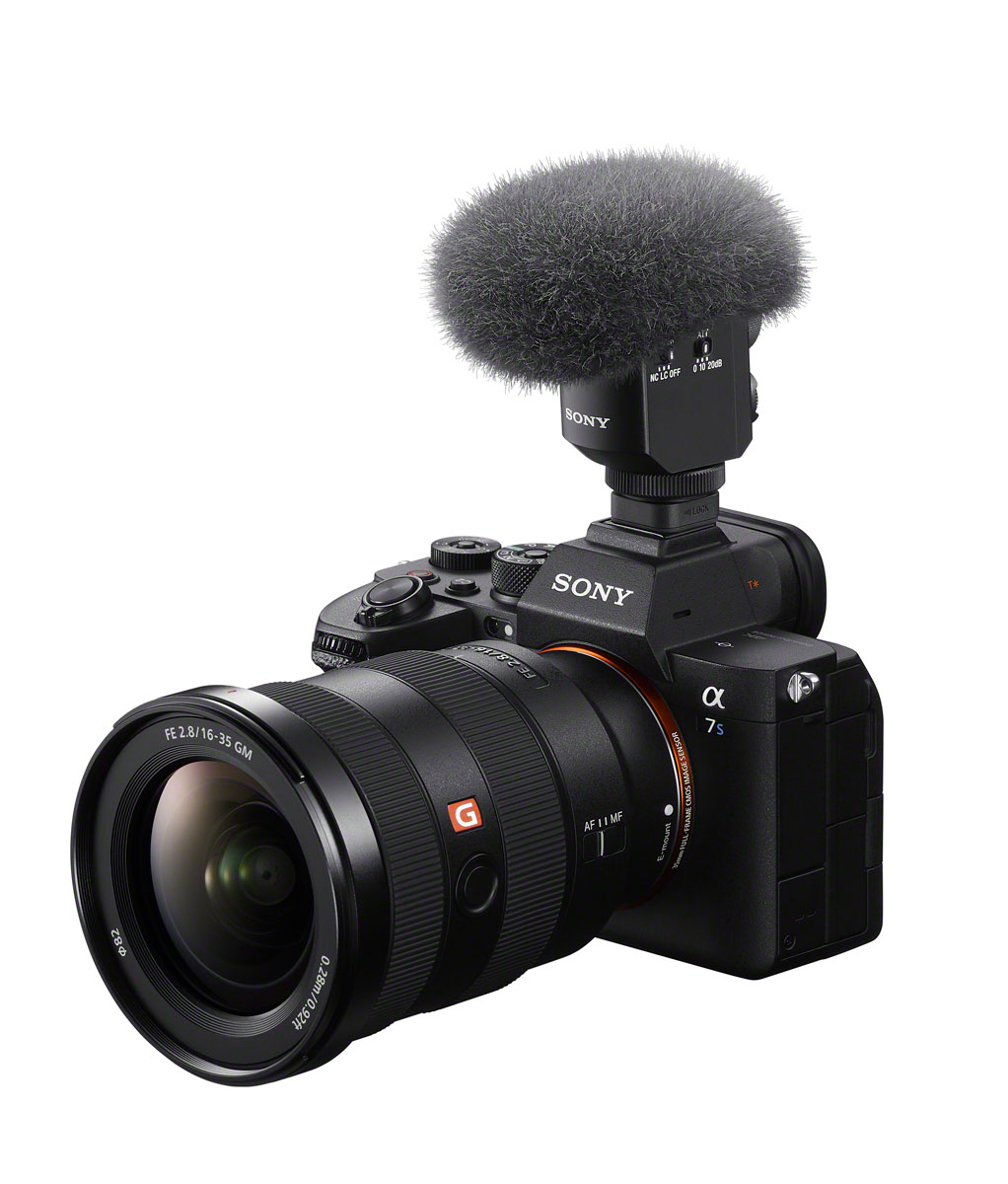 ECM-M1 Shotgun Microphone on Camera