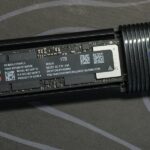 A black internal SSD drive made by Samsung