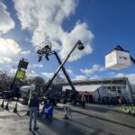 Camera rig set up outside