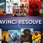 A collage of movies with the text "DAVINCI RESOLVE 20" in the centre