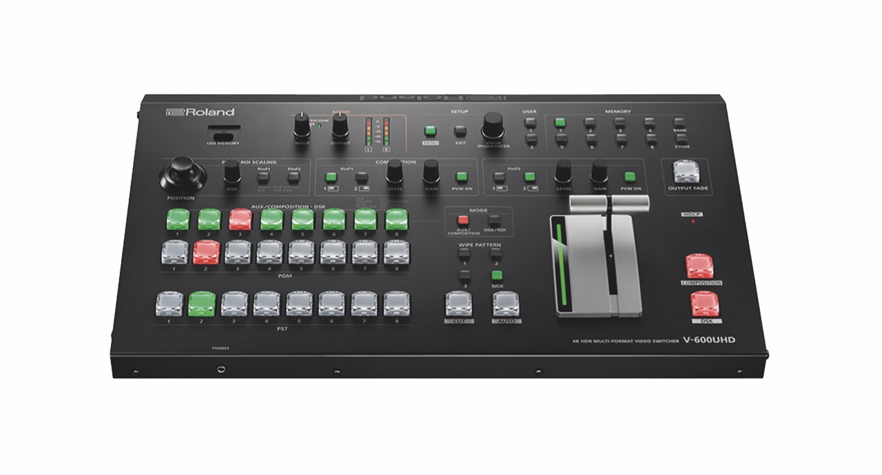 A mixing desk with levers and buttons