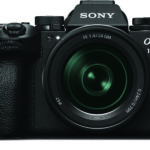 A black handheld Sony camera with a textured grip