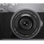 A black and silver rectangle camera from Fujifilm