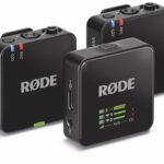 Three small cube audio devices from Rode with dials and ports