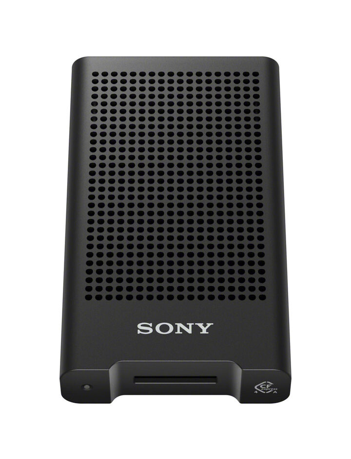 A black rectangle from Sony with small holes covering the surface
