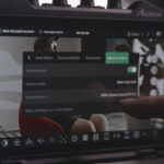 A touchscreen with a menu selection on