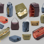 A collection of page in a range of colours from Peak Design