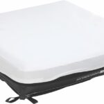 A white LED diffusion system with a black base, against a white background