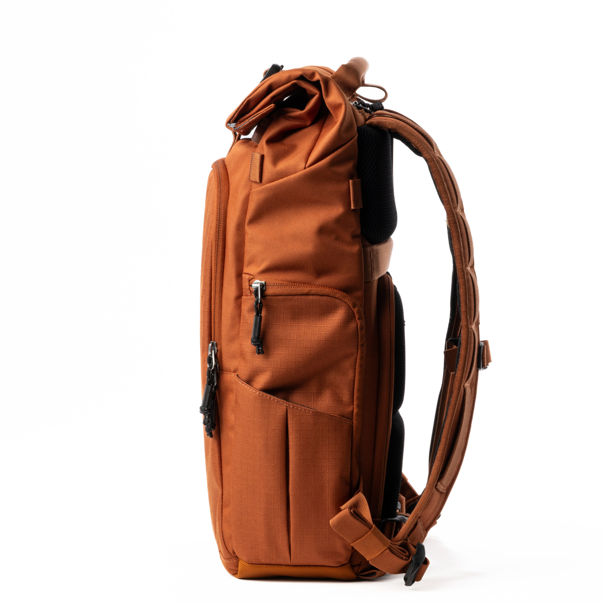 Think Tank FocusPoint 22L Backpack side view in rust